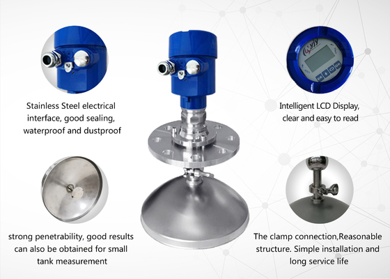 Good price 26GHz NYRD-810 Frekuensi Tinggi Meter Wave Radar Solid Level Sensor Dipandu Radar Acid Level Transmitter on line