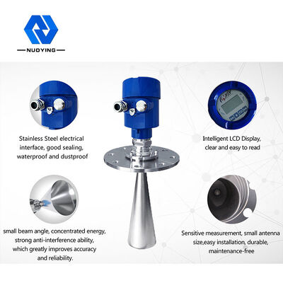 Harga yang bagus 26GHz Radar Level Meter untuk Tank Penyimpanan Cairan Tipe Sanitasi Kontainer Korosif Tinggi on line
