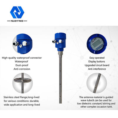 Harga yang bagus 1.8GHz 6m Guided Wave Radar Level Meter dengan output 4-20mA/HART/Modbus dan probe koaksial untuk pengukuran tingkat cairan on line