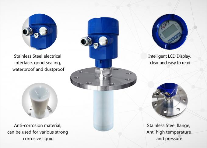 Frekuensi tinggi 26g sinyal radar Level Meter Wave radar Solid Level Sensor Dipandu radar asam Air Level Gauge Transmitter 2